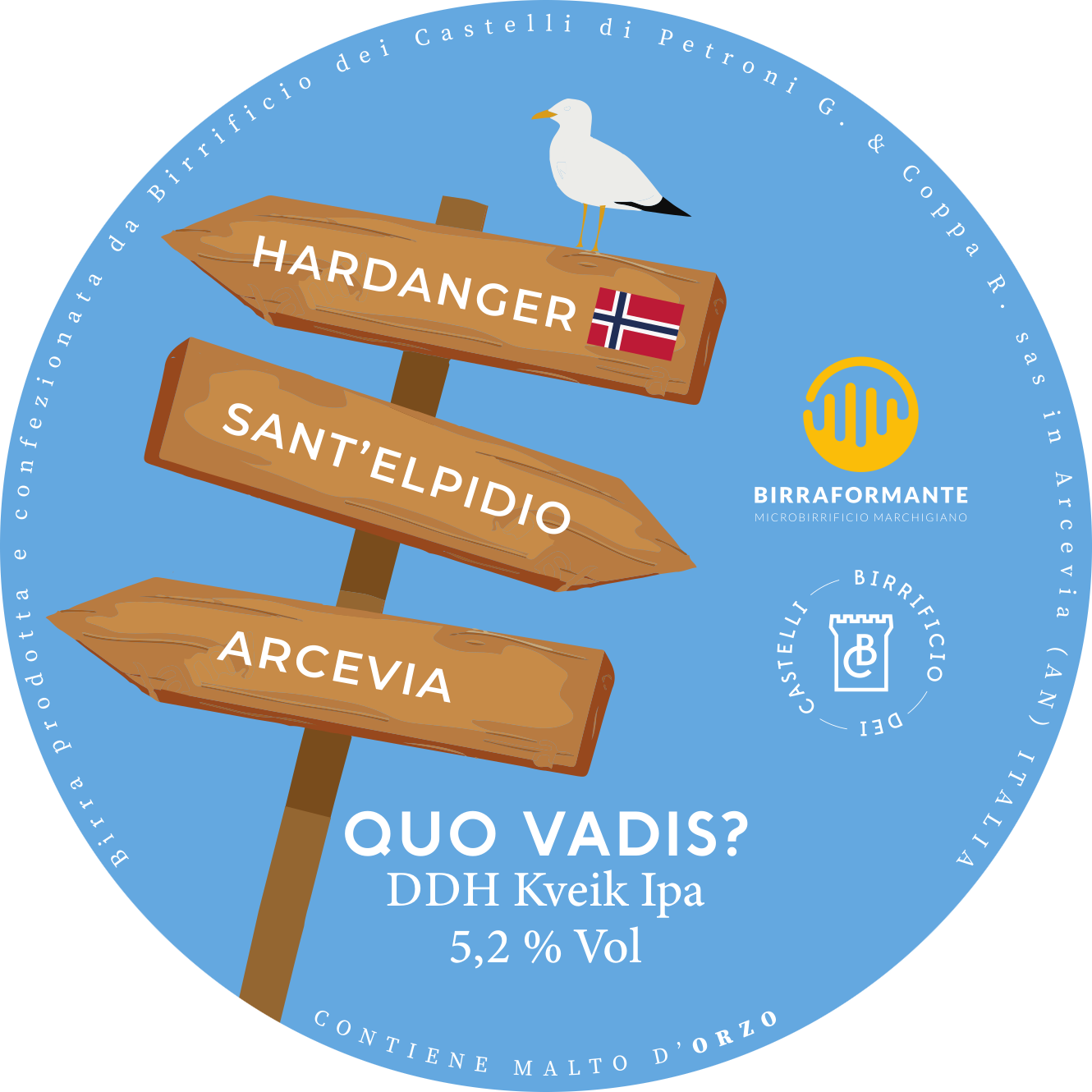 quo vadis è una birra artigianale, molto luppolata e profumata. acquista online birra o in arcevia nelle marche