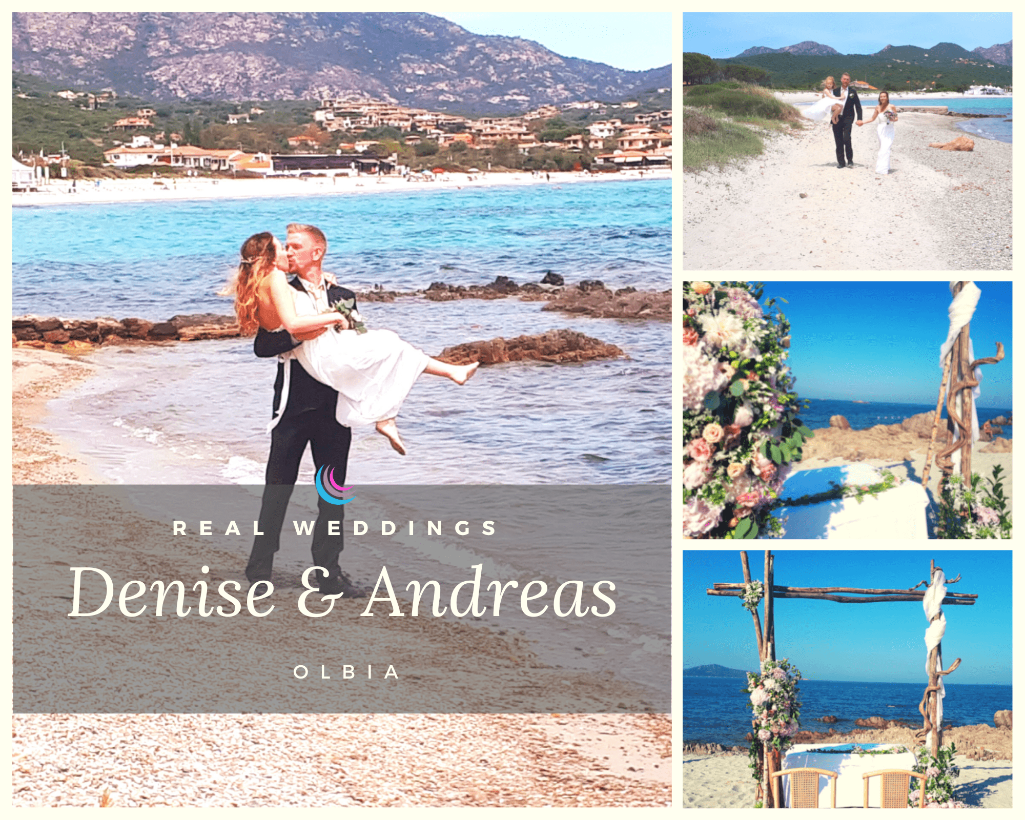 Romantic and intimate wedding on the beach in Sardinia