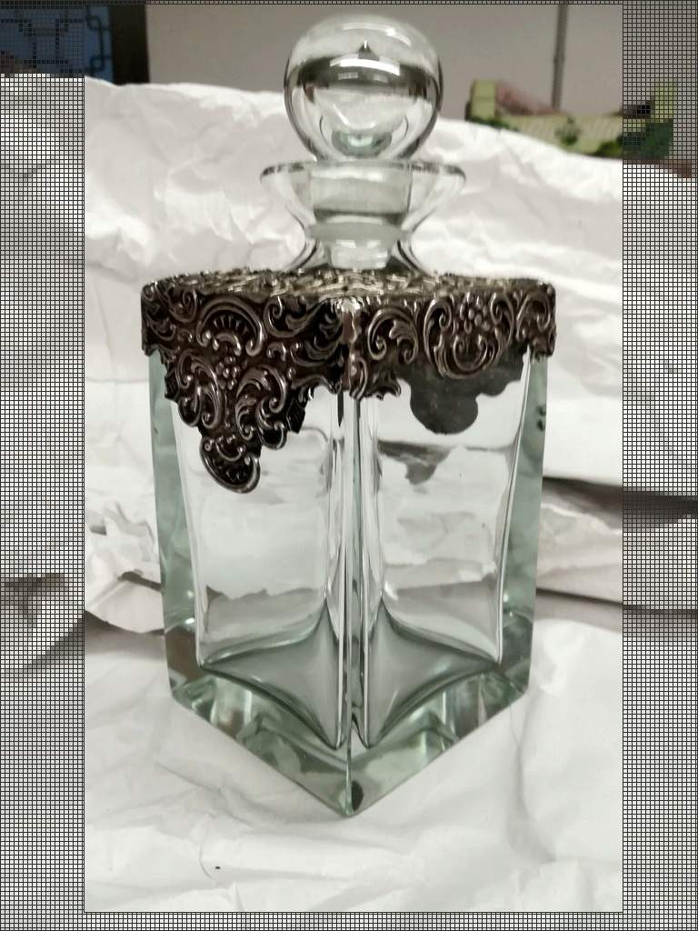 antique blown glass liqueur bottle reproduction