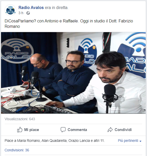 Intervista a Radio Avalos Augusta sull’Oncologia