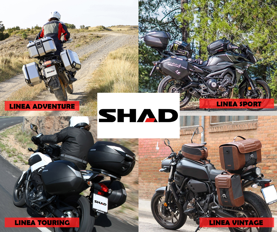 accessori moto shad, bauletto shad, attacco posteriore shad, portabauletto shad