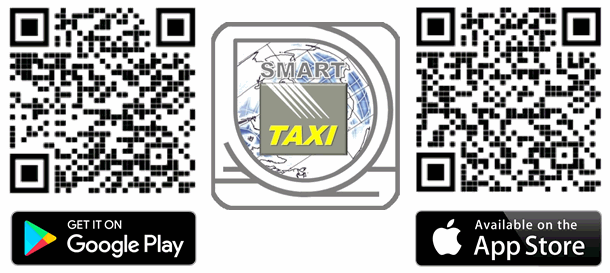 Home page Smart Taxi Contatti QR Code Chiamaci Scarica Google Play App Store