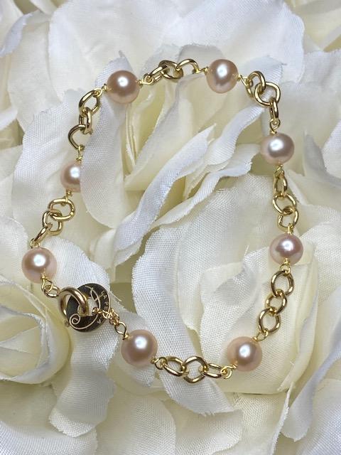 Collezione "Perle" bracciale in oro giallo e perle coltivate naturali