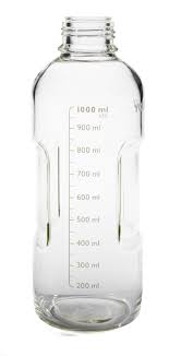 9301-6528  InfinityLab solvent bottle, clear, 1000 mL, with cap, 1 pk
