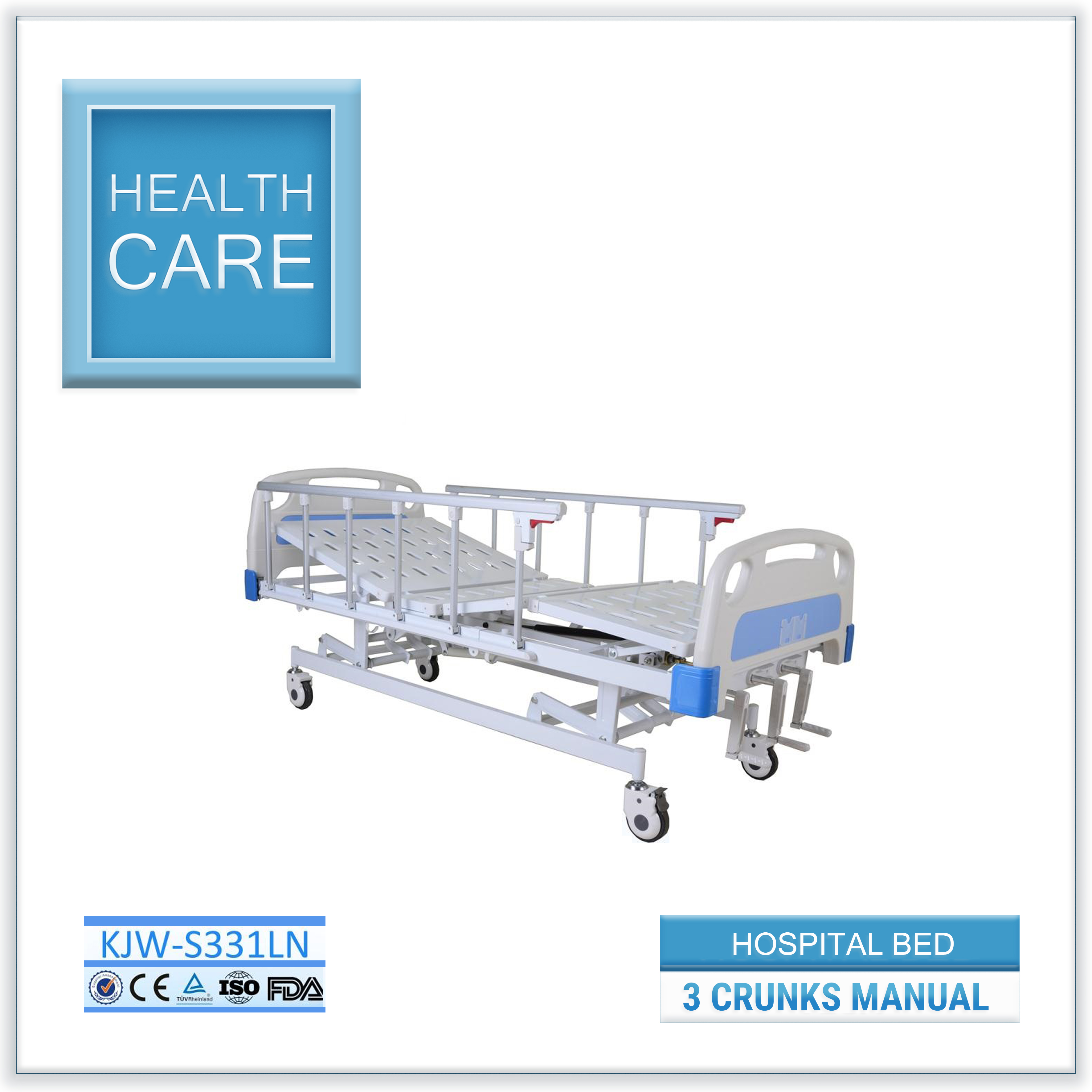 Hospital Bed Series - Three Cranks Manual KJW-S331(LN)