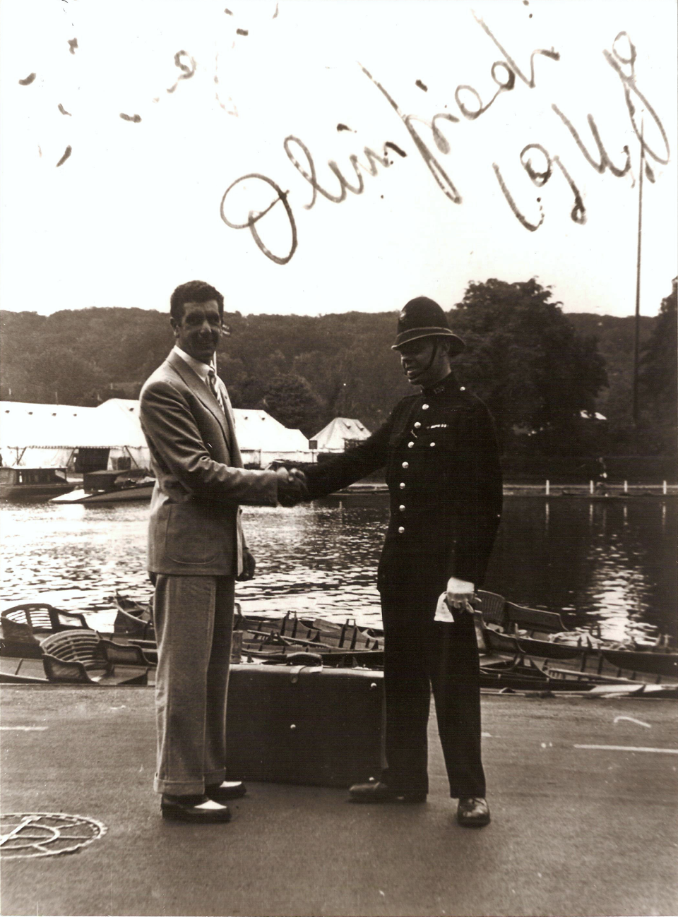 Macario Renato alle Olimpiadi di Londra del 1948 a cui la Sebino partecipò con il 4 con timoniere.