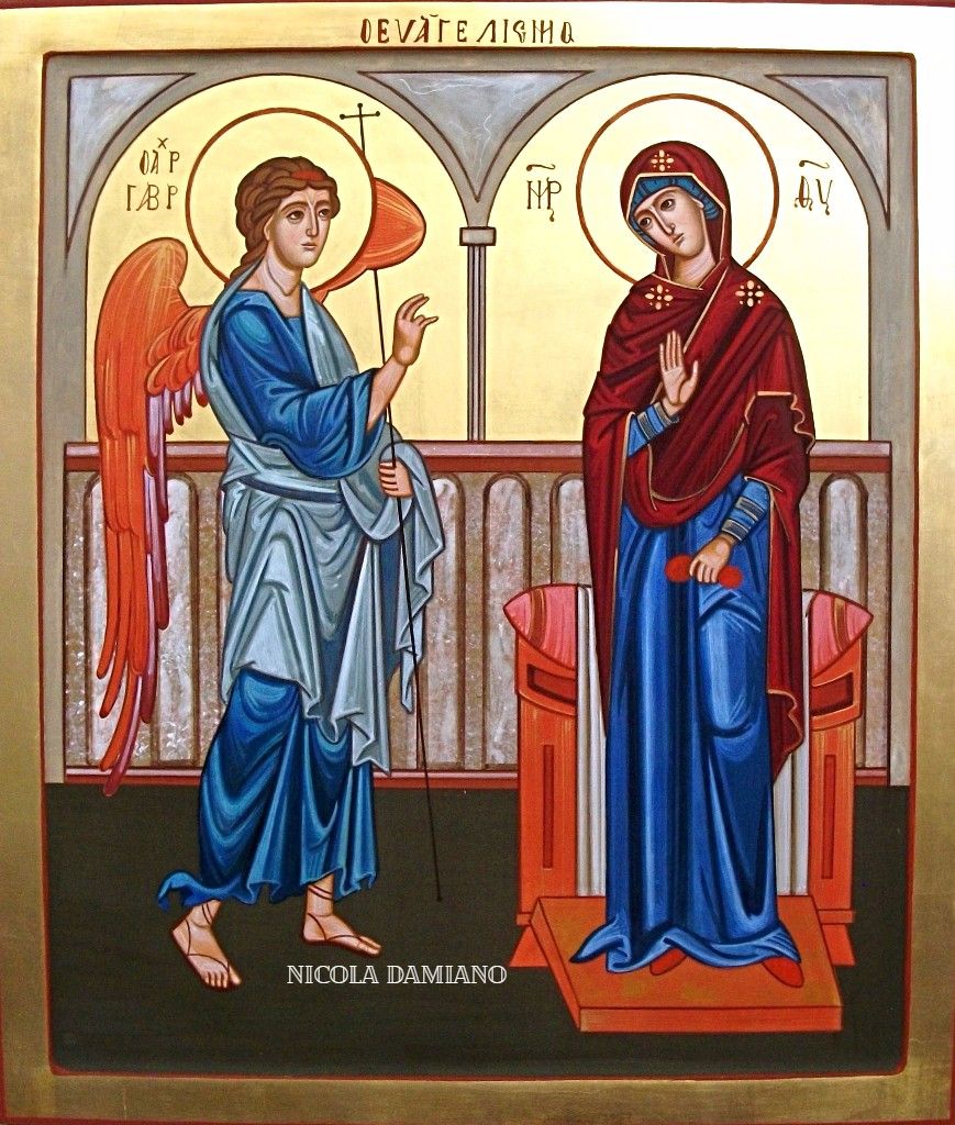 arcangelo Gabriele annuncia a maria il concepimento fi nostro signore Gesù Cristo