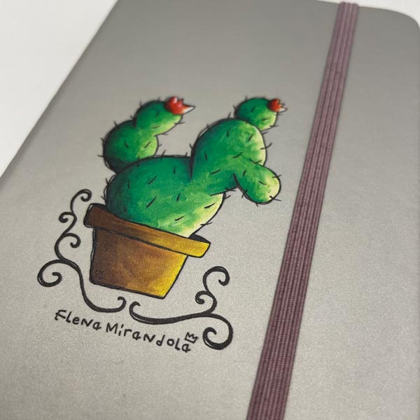 Quadernino tascabile con cactus