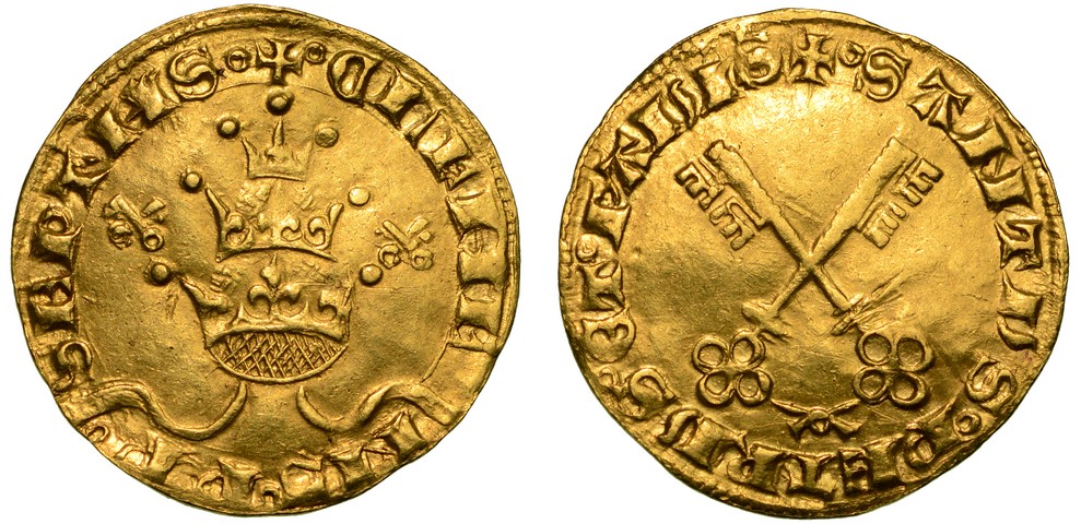 CLEMENTE VII  Antipapa  1378-1394.  Fiorino (da 24 soldi). Avignone.  q.SPL