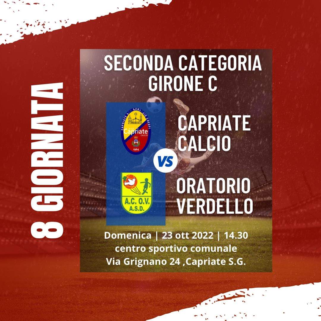 MATCH PREVIEW: CAPRIATE - ORATORIO VERDELLO