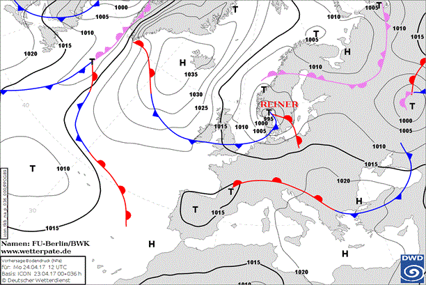 Le carte meteo al suolo (PMSL) e la previsione del tempo