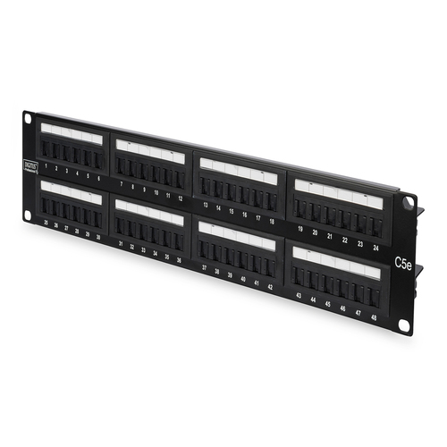 PATCH PANEL 48 PORTE NON SCHERMATO UTP CAT5E 8 POLI RACK 19 2 UNIT?