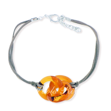 Collana Legàmi ambra chiaro lucido - Glossy light amber Legàmi necklace