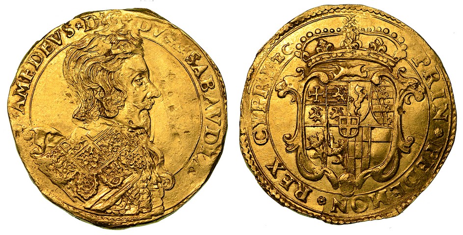 VITTORIO AMEDEO I. Il leone di Susa (1630-1637). Doppia s.d.  q.SPL