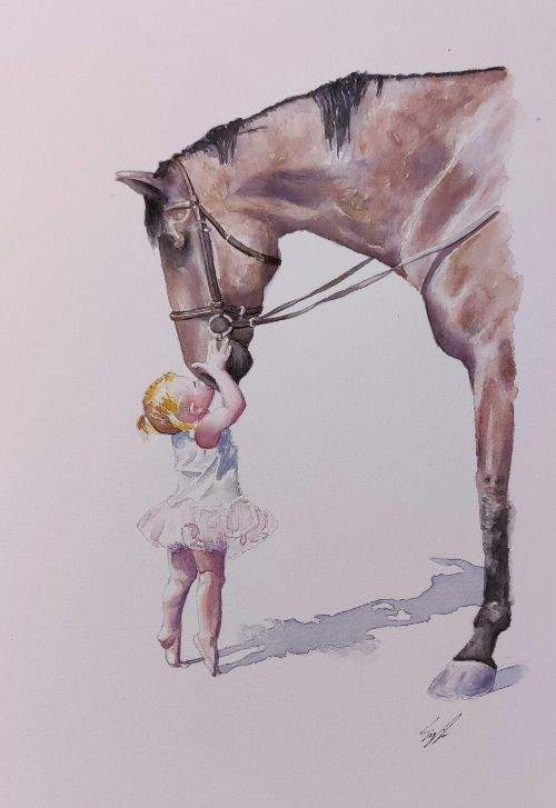 child and horse
