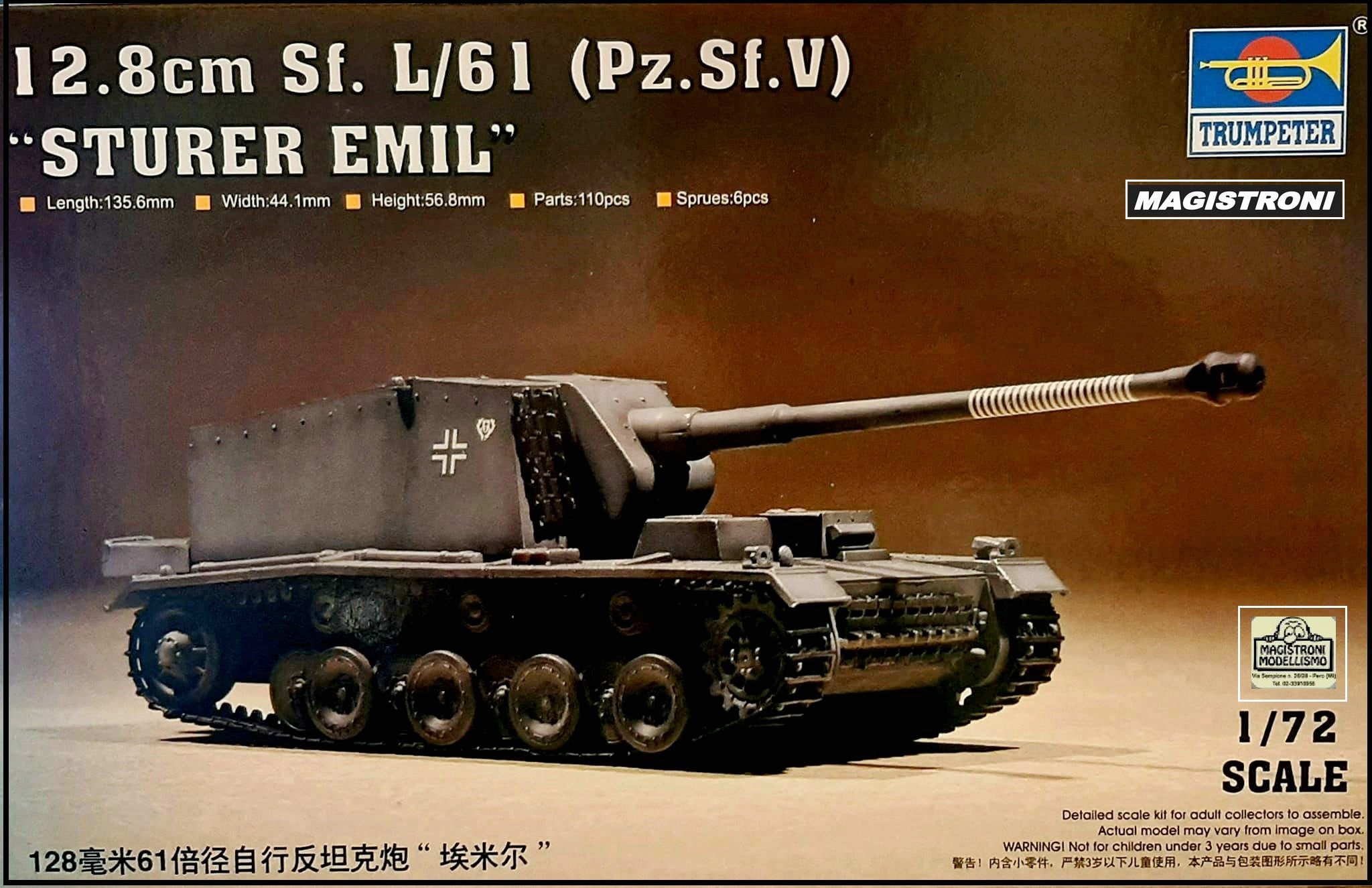 12.8cmSf.L/61(Pz.Sf.V)"STURER EMIL"