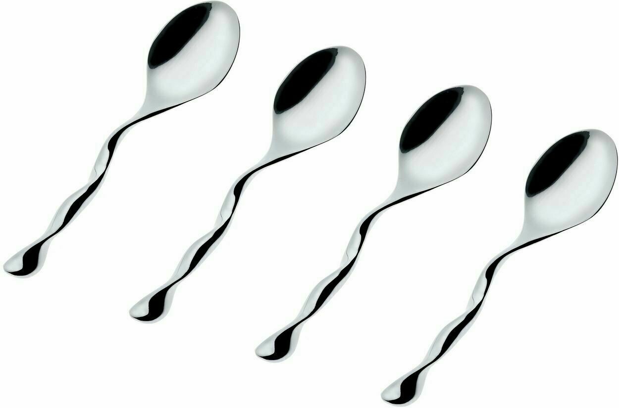 Officina Alessi - WAL01SET - Set di quattro cucchiaini da caffè in acciaio inoss