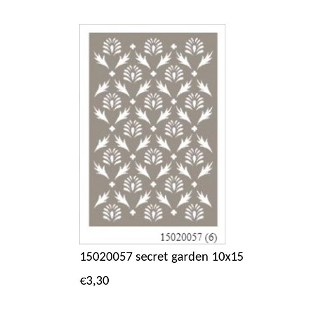Stencil - 15020057 secret Garden (Misura 10x15 cm)