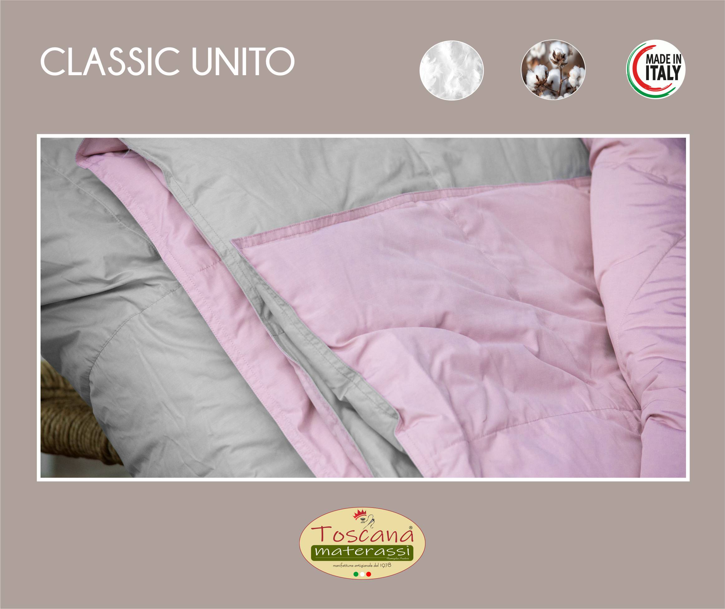 CLASSIC UNITO Feather quilt, 100% goose down (180x260 cm)