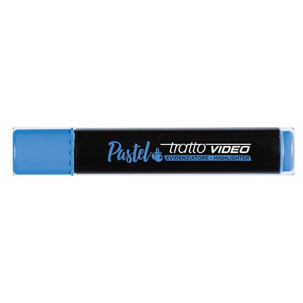 TRATTO VIDEO PASTEL EVIDENZIATORE A SCALPELLO AZZURRO MIRTILLO