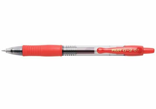 PILOT G-2 PENNA A GEL E A SCATTO ROSSA