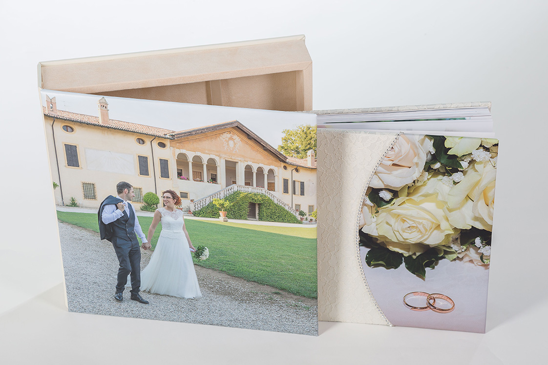 Album fotografico Matrimonio Il nostro matrimonio fiorito 20x20 flessibile