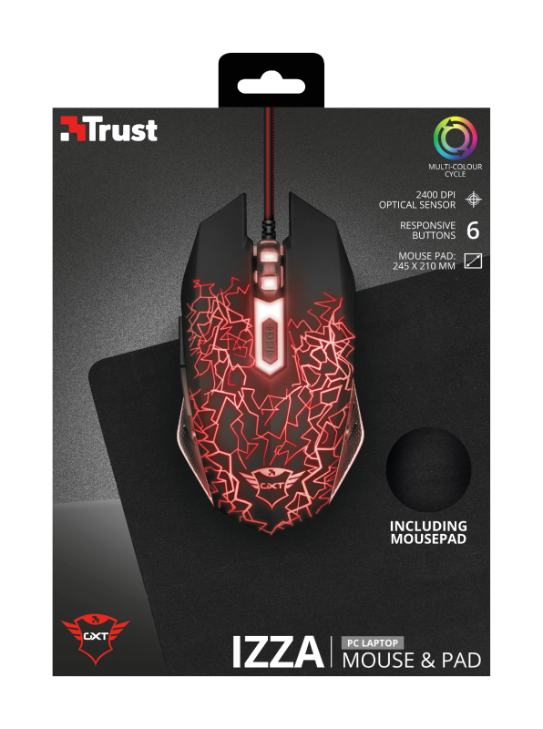 Mouse Gaming Trust Izza PC Illuminato