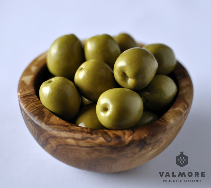 Green olives in brine