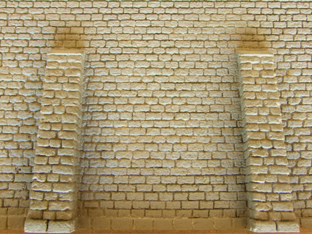 Muro mattoni con piloni per plastico o diorama 1/87- HO cm.17X12,5 - Krea