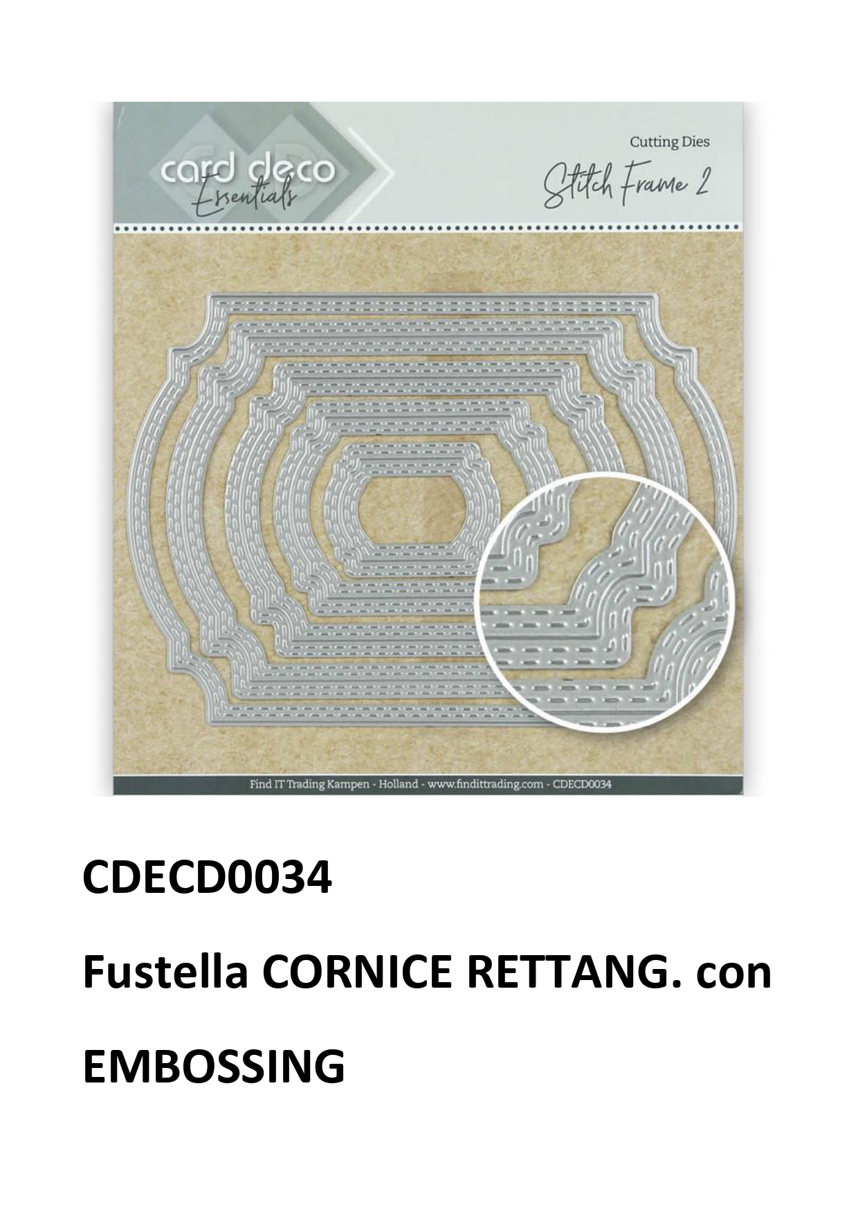 Fustelle geometriche con Embossing-CDECD0034 Cornice
