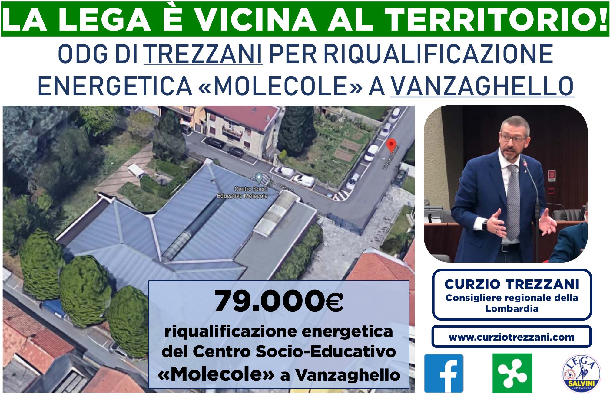 A VANZAGHELLO ODG DI TREZZANI PER RIQUALIFICAZIONE ENERGETICA DI "MOLECOLE"