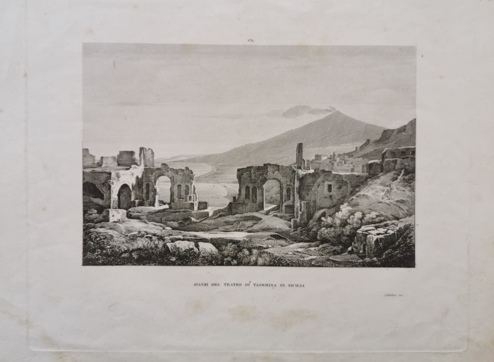 Avanzi del Teatro di Taormina in Sicilia 1845