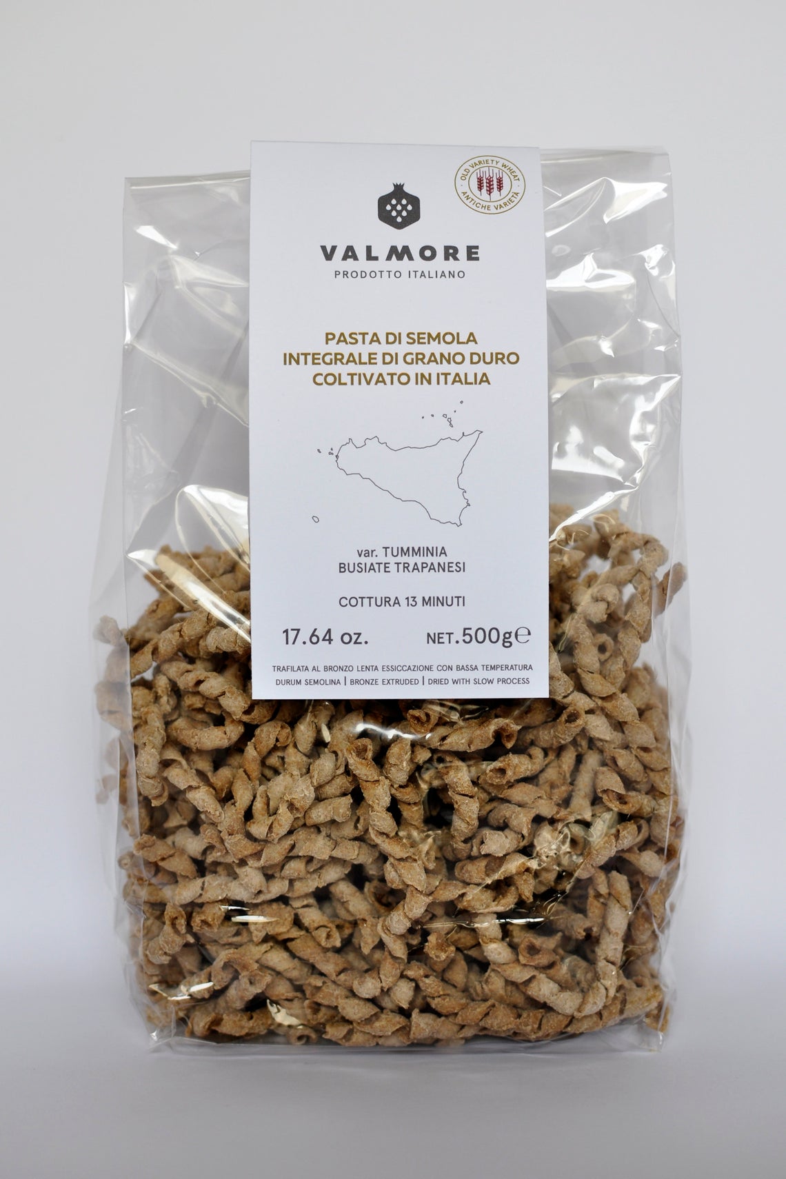Busiate trapanesi - pasta di semola di grano duro integrale Tumminia varietà antica siciliana