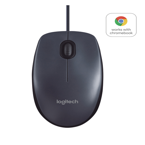 MOUSE B100 LOG OEM USB BK NERO CON SCROLLING