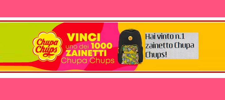 Vinci Zaino Chupa Chups “VINCI CON ALGIDA E CHUPA CHUPS”