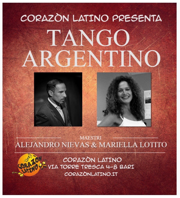 Tango Argentino con i maestri ALEJANDRO NIEVAS E MARIELLA LOTITO