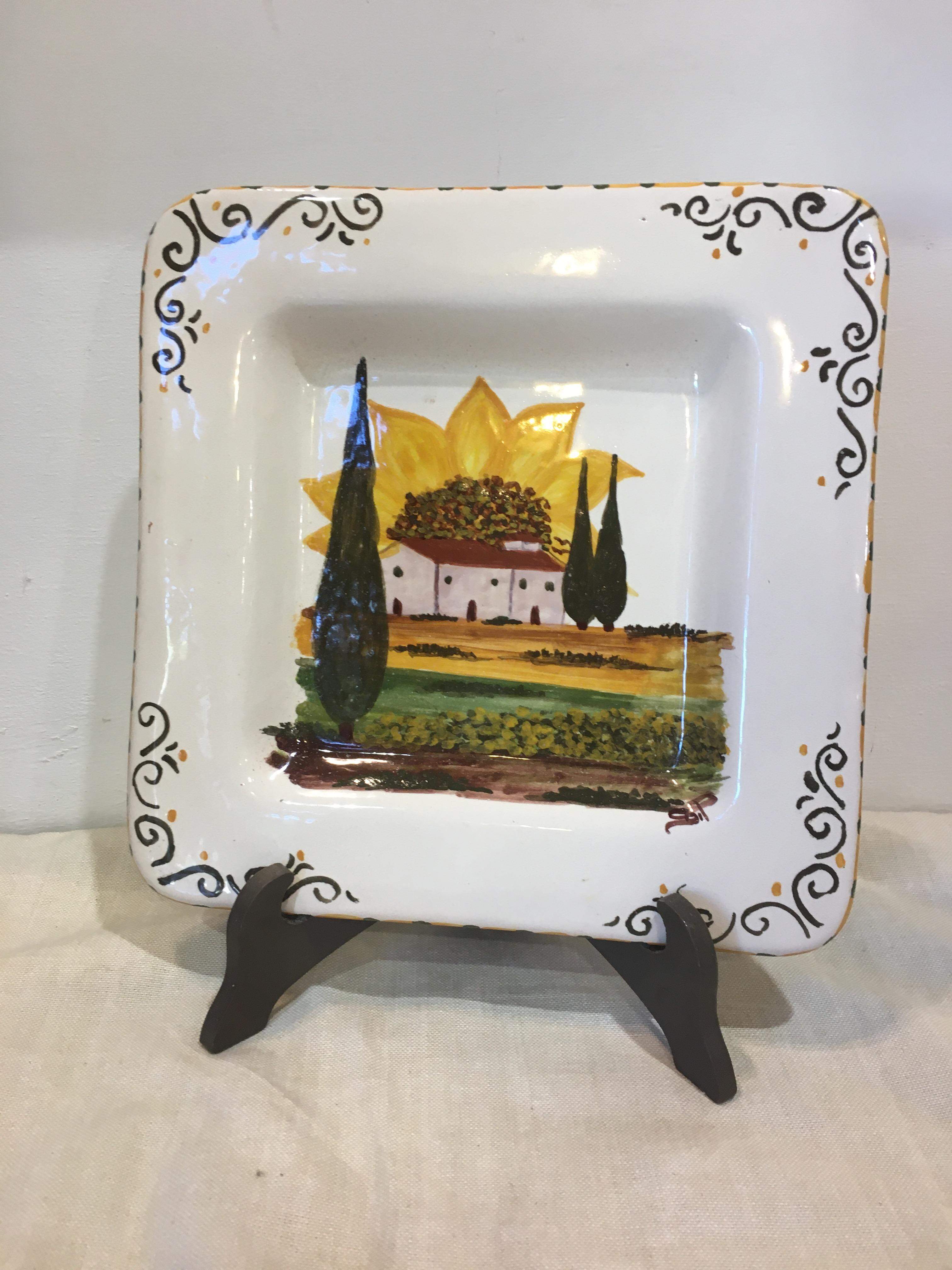 Square plate Tuscany
