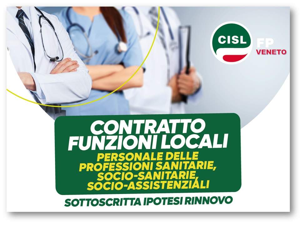 Cisl FP Veneto. Nuovo CCNL Funzioni Locali. Focus personale IPAB (sanitario, socio sanitario e assistenziale)