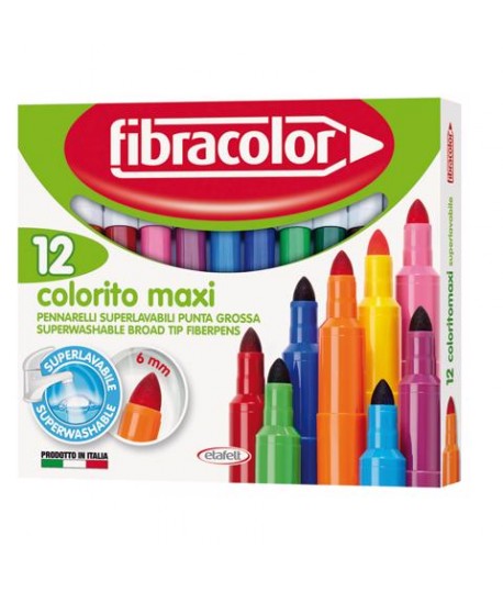 FIBRACOLOR COLORITO MAXI 12 PENNARELLI