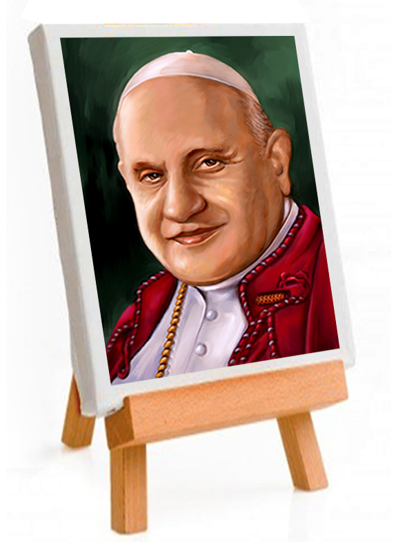 Quadro dipinto su tela di Papa Giovanni XXIII