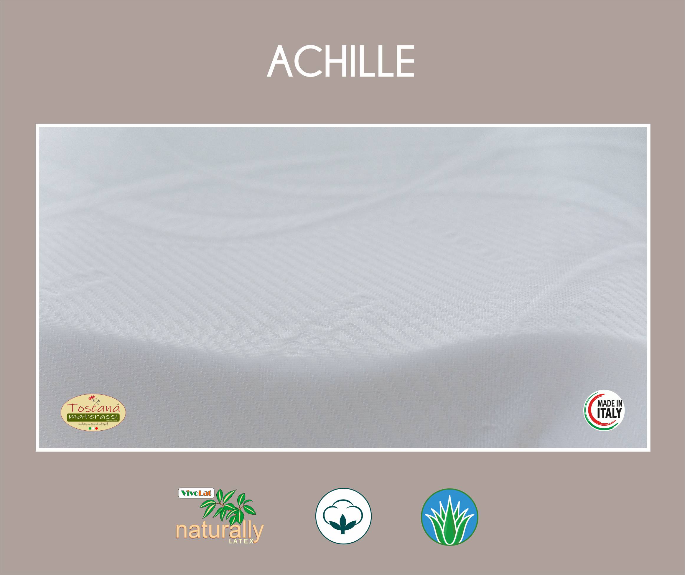 Oreiller cervical ACHILLE en pur latex hypoallergénique avec tissu pur coton + housse amovible