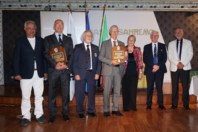 Il Lions Club Sanremo Host ha consegnato il 'Melvin Jones Fellow' a Giorgio Paganini e Gianni Mascelli
