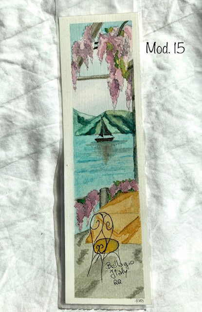 MyArt - Color watercolor bookmarks prints series Glimpses - measures 7,5 x 26 cm - (mod 11-20)