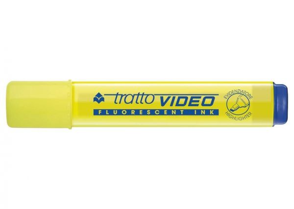 TRATTO VIDEO EVIDENZIATORE A SCALPELLO GIALLO