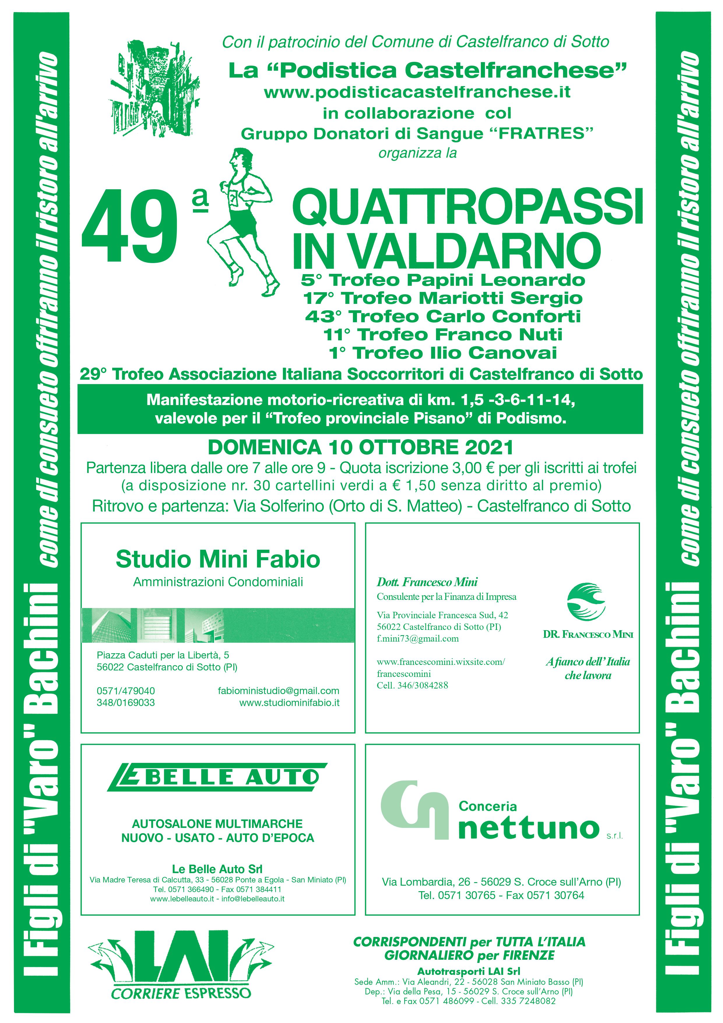 49° Quattro Passi in Valdarno Domenica 10/10/2021