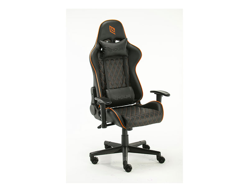 POLTRONA GAMING NOUA KUI K7 POGGIA TESTA E CUSCINO BLACK/ORANGE