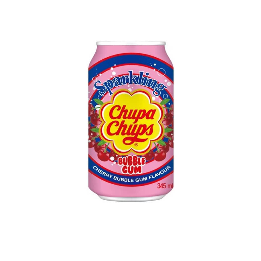 Chupa Chups sparkling cream soda al gusto cherry bubble gum 345ml