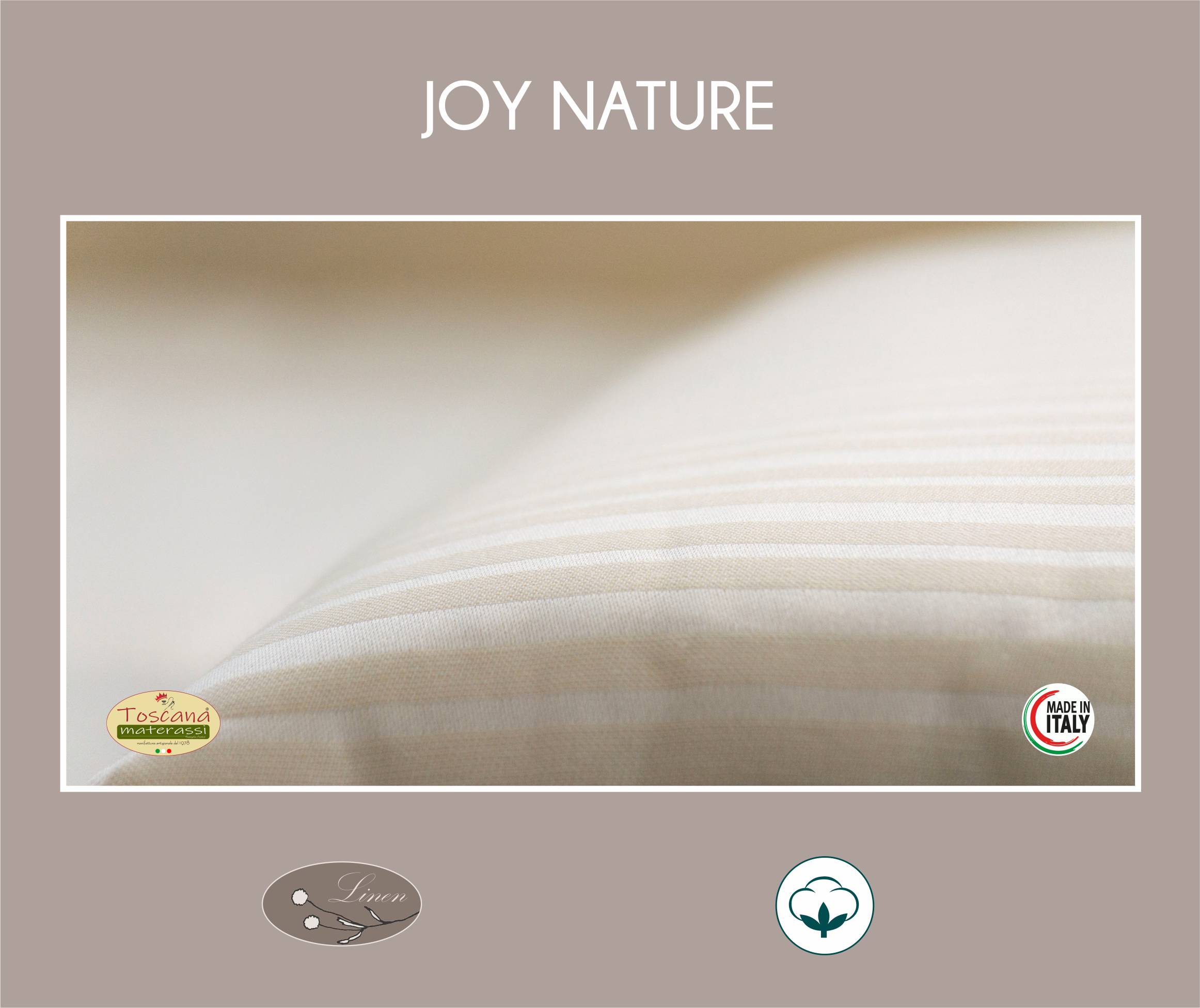 2 - JOY NATURE pillows in linen and cotton with pure cotton fabric