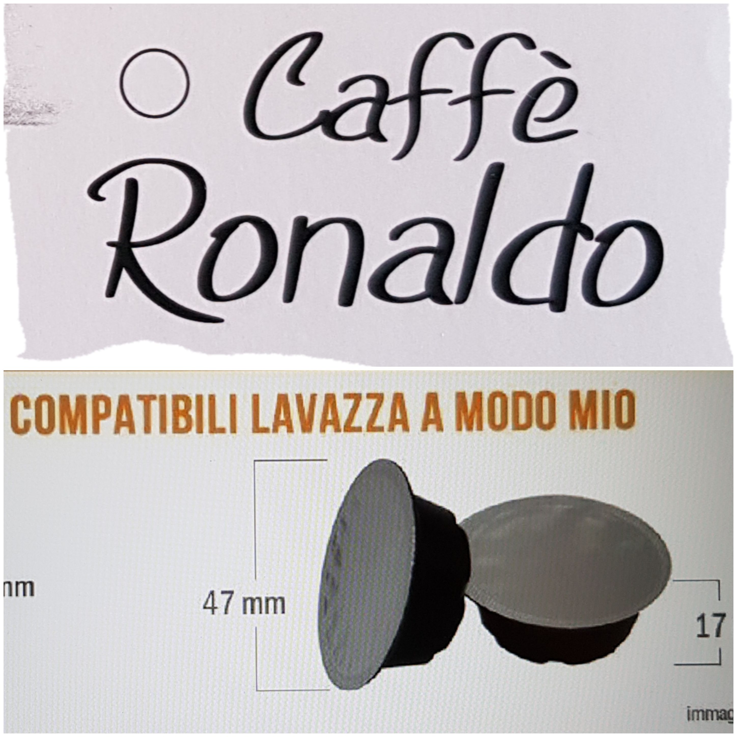 Caffè Ronaldo 100 AMODOMIO Se paghi 2, kit acc. regalo - Sped. o cons. a Palermo incl. - € 0,20 caps