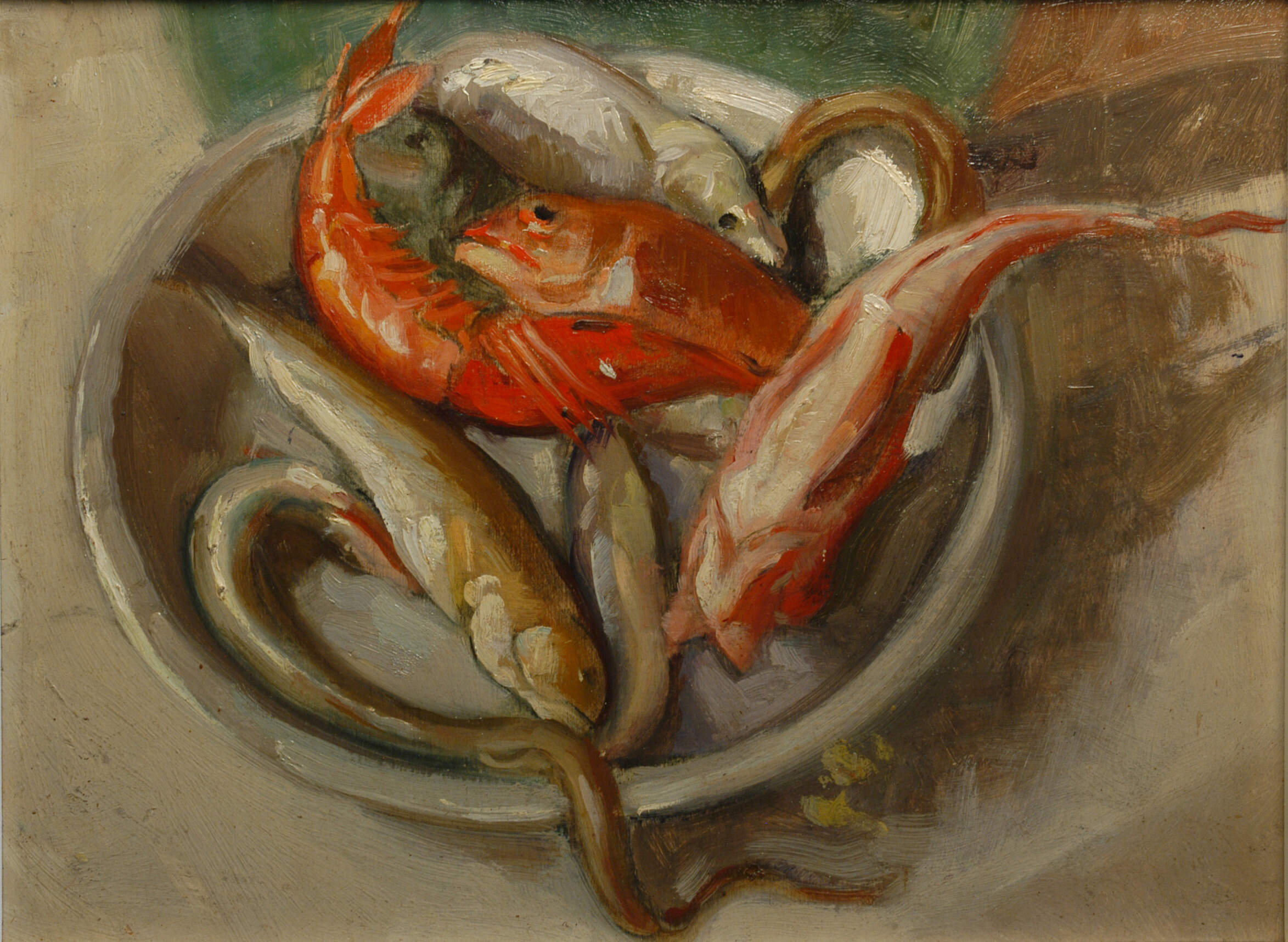 Rita Saglietto - Natura morta con pesci (1944)